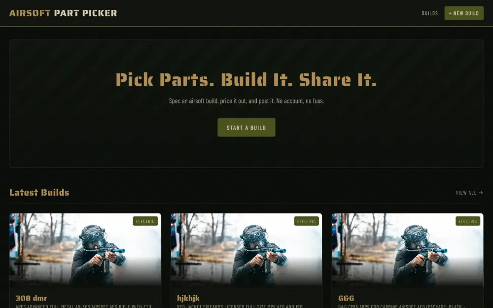 Airsoft Part Picker — screenshot