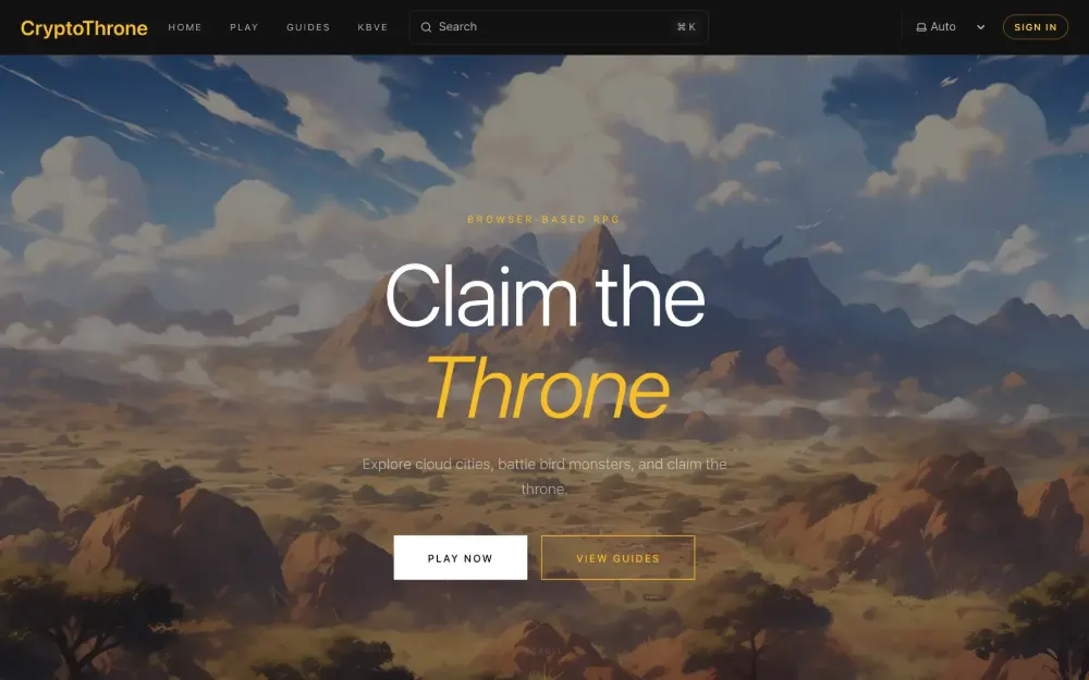 CryptoThrone — screenshot
