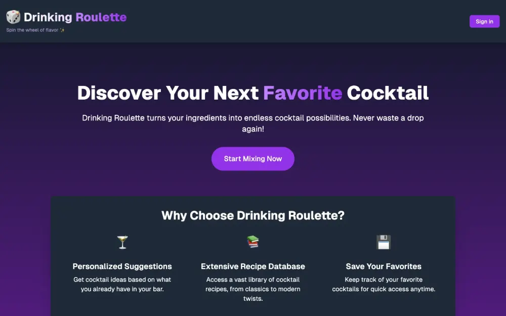 Drinking Roulette — screenshot