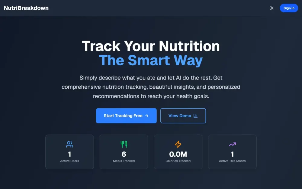 NutriBreakdown — screenshot