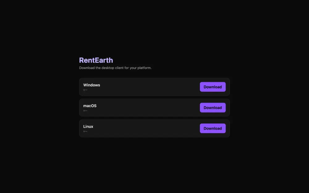 RentEarth — screenshot